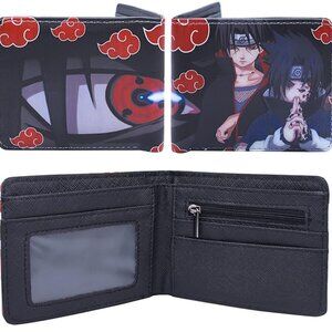 Itachi and Sasuke uchiha Naruto anime bi-fold wallet